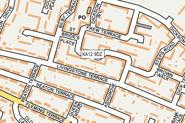 KA12 9DZ map - OS OpenMap – Local (Ordnance Survey)