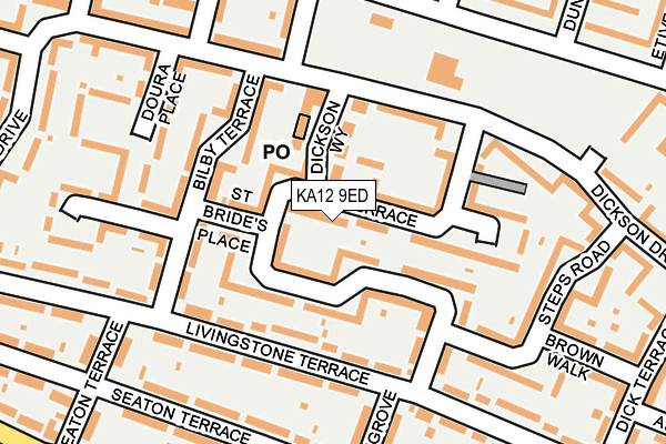 KA12 9ED map - OS OpenMap – Local (Ordnance Survey)