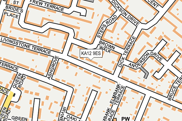 KA12 9ES map - OS OpenMap – Local (Ordnance Survey)