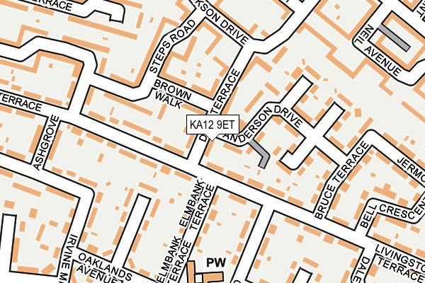 KA12 9ET map - OS OpenMap – Local (Ordnance Survey)