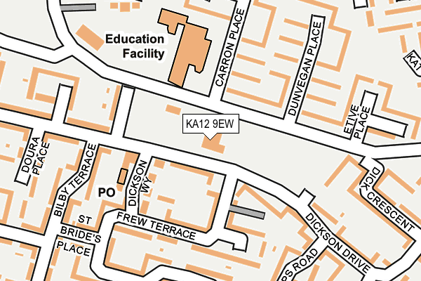 KA12 9EW map - OS OpenMap – Local (Ordnance Survey)