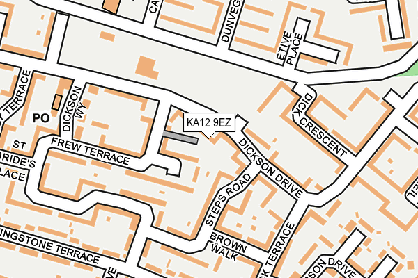 KA12 9EZ map - OS OpenMap – Local (Ordnance Survey)