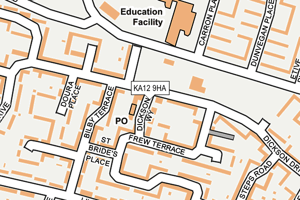 KA12 9HA map - OS OpenMap – Local (Ordnance Survey)