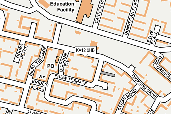 KA12 9HB map - OS OpenMap – Local (Ordnance Survey)