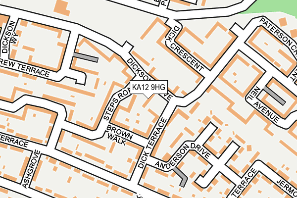 KA12 9HG map - OS OpenMap – Local (Ordnance Survey)