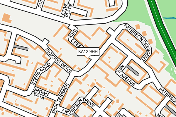 KA12 9HH map - OS OpenMap – Local (Ordnance Survey)