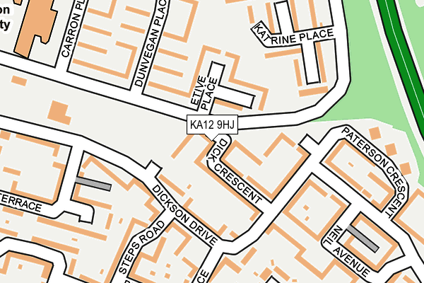 KA12 9HJ map - OS OpenMap – Local (Ordnance Survey)