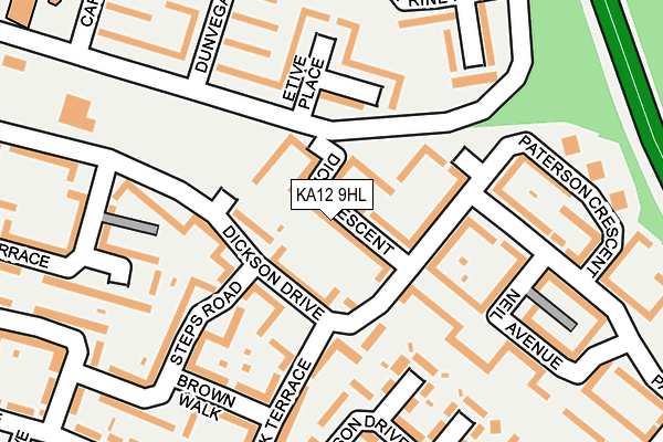 KA12 9HL map - OS OpenMap – Local (Ordnance Survey)