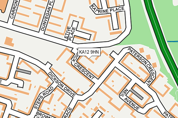 KA12 9HN map - OS OpenMap – Local (Ordnance Survey)