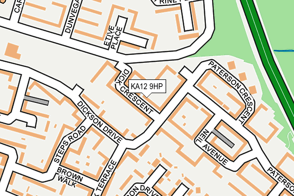 KA12 9HP map - OS OpenMap – Local (Ordnance Survey)
