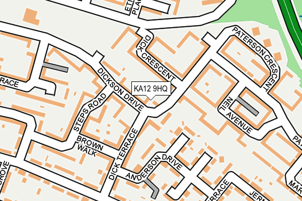 KA12 9HQ map - OS OpenMap – Local (Ordnance Survey)