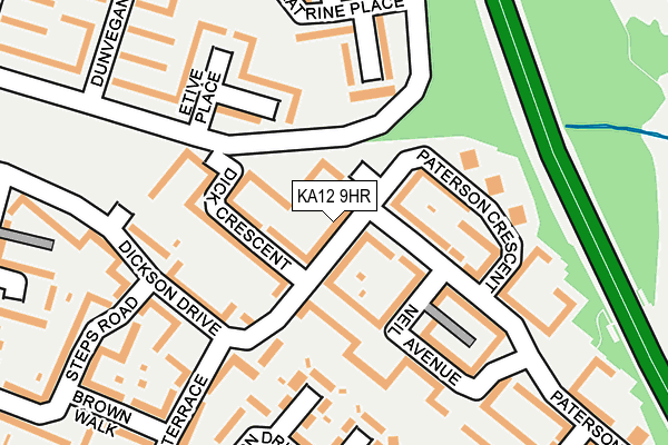 KA12 9HR map - OS OpenMap – Local (Ordnance Survey)