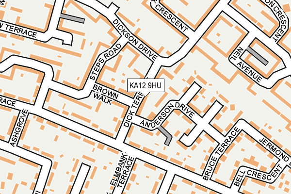 KA12 9HU map - OS OpenMap – Local (Ordnance Survey)