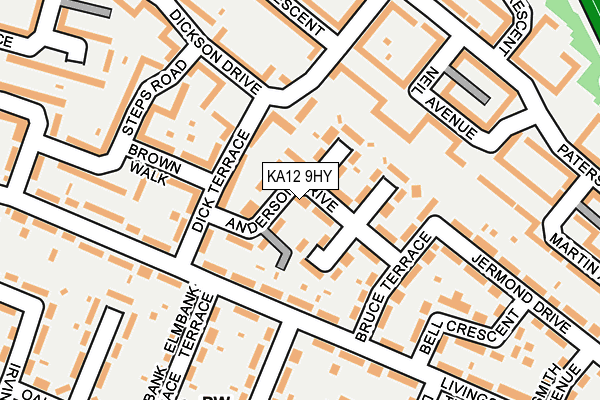 KA12 9HY map - OS OpenMap – Local (Ordnance Survey)