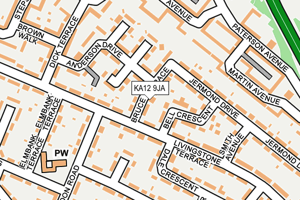 KA12 9JA map - OS OpenMap – Local (Ordnance Survey)
