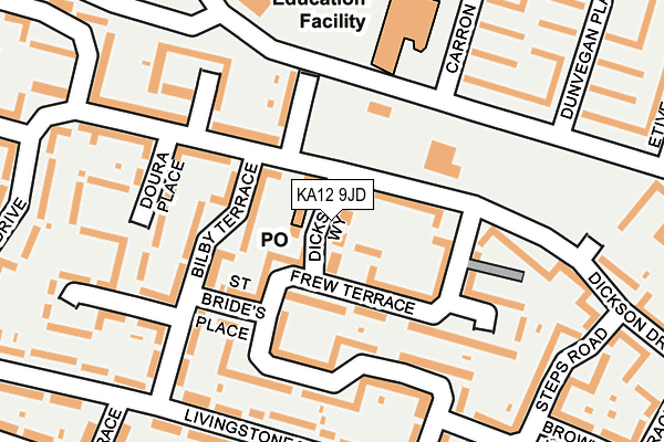 KA12 9JD map - OS OpenMap – Local (Ordnance Survey)