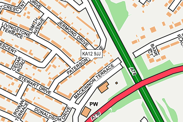 KA12 9JJ map - OS OpenMap – Local (Ordnance Survey)