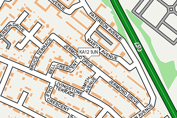 KA12 9JN map - OS OpenMap – Local (Ordnance Survey)