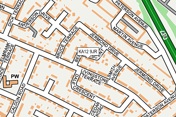 KA12 9JR map - OS OpenMap – Local (Ordnance Survey)