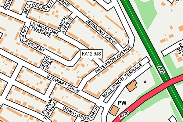 KA12 9JS map - OS OpenMap – Local (Ordnance Survey)