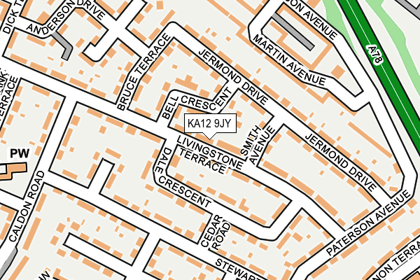 KA12 9JY map - OS OpenMap – Local (Ordnance Survey)