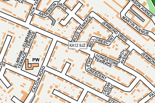 KA12 9JZ map - OS OpenMap – Local (Ordnance Survey)