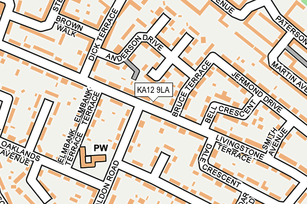 KA12 9LA map - OS OpenMap – Local (Ordnance Survey)