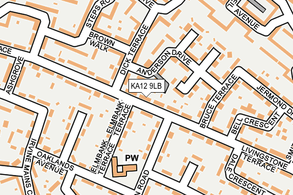 KA12 9LB map - OS OpenMap – Local (Ordnance Survey)