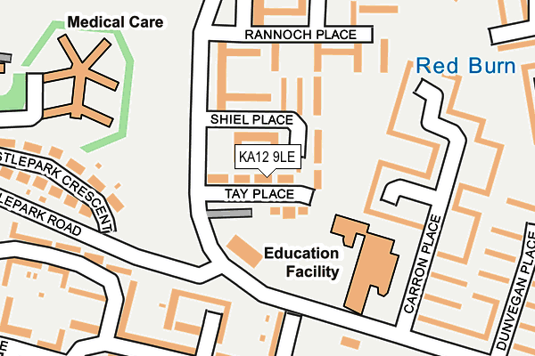 KA12 9LE map - OS OpenMap – Local (Ordnance Survey)