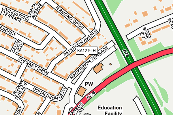 KA12 9LH map - OS OpenMap – Local (Ordnance Survey)