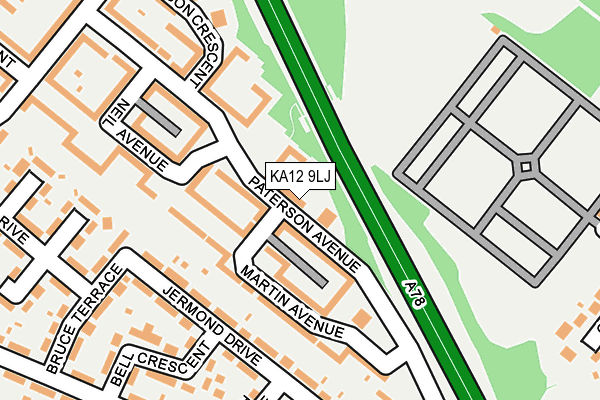 KA12 9LJ map - OS OpenMap – Local (Ordnance Survey)