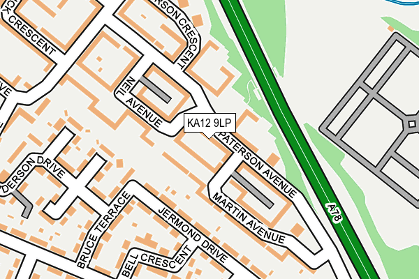 KA12 9LP map - OS OpenMap – Local (Ordnance Survey)