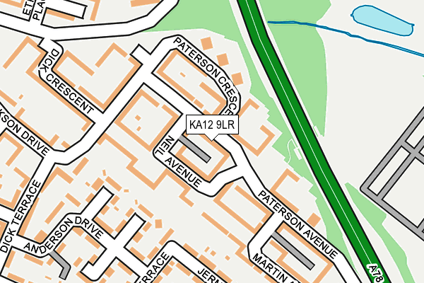 KA12 9LR map - OS OpenMap – Local (Ordnance Survey)