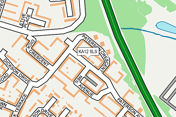 KA12 9LS map - OS OpenMap – Local (Ordnance Survey)