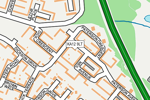 KA12 9LT map - OS OpenMap – Local (Ordnance Survey)