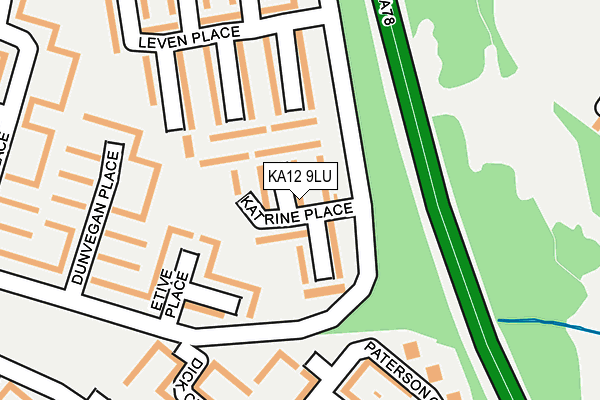 KA12 9LU map - OS OpenMap – Local (Ordnance Survey)