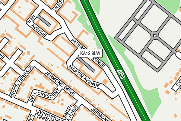 KA12 9LW map - OS OpenMap – Local (Ordnance Survey)