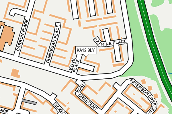 KA12 9LY map - OS OpenMap – Local (Ordnance Survey)