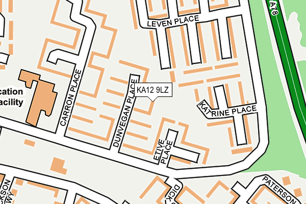 KA12 9LZ map - OS OpenMap – Local (Ordnance Survey)