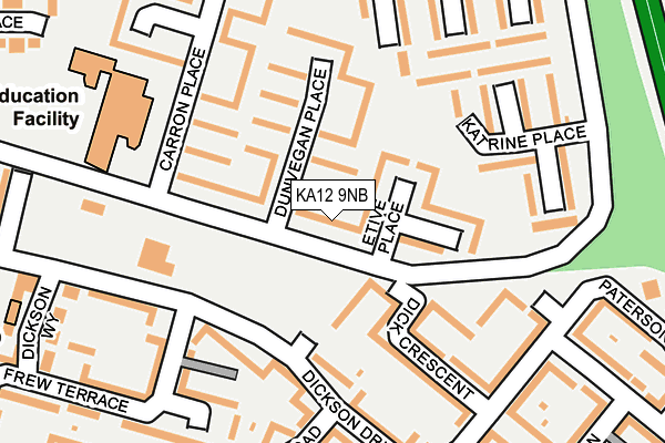 KA12 9NB map - OS OpenMap – Local (Ordnance Survey)