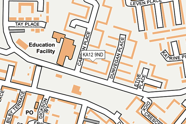 KA12 9ND map - OS OpenMap – Local (Ordnance Survey)