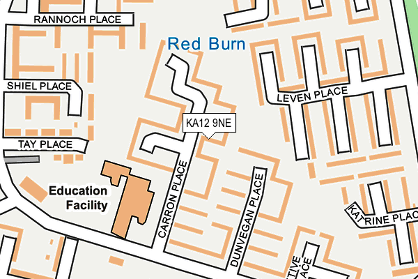 KA12 9NE map - OS OpenMap – Local (Ordnance Survey)