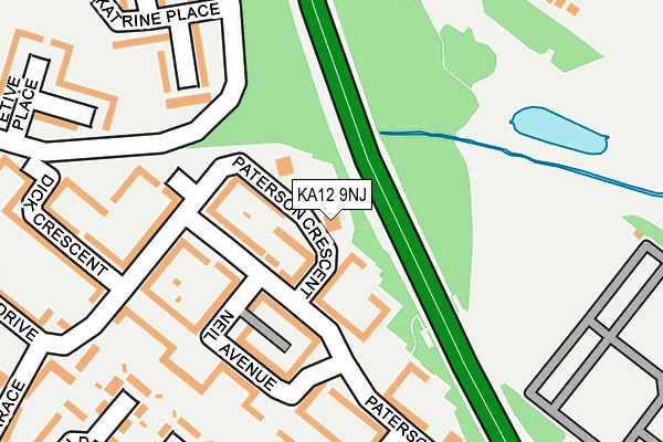 KA12 9NJ map - OS OpenMap – Local (Ordnance Survey)