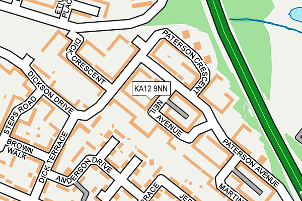 KA12 9NN map - OS OpenMap – Local (Ordnance Survey)