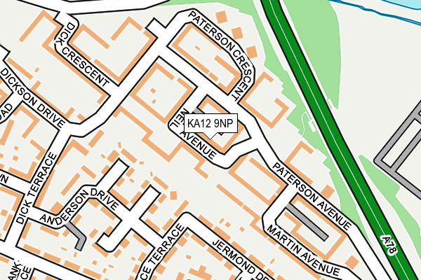 KA12 9NP map - OS OpenMap – Local (Ordnance Survey)