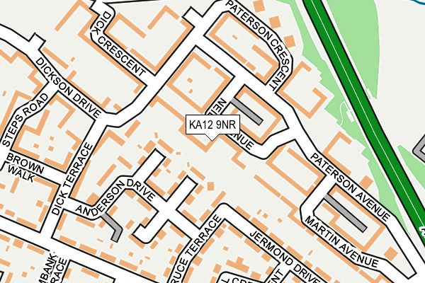 KA12 9NR map - OS OpenMap – Local (Ordnance Survey)