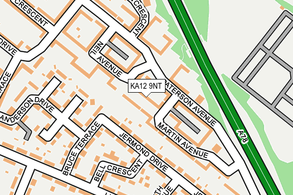 KA12 9NT map - OS OpenMap – Local (Ordnance Survey)