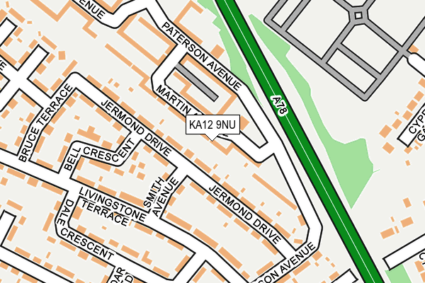 KA12 9NU map - OS OpenMap – Local (Ordnance Survey)
