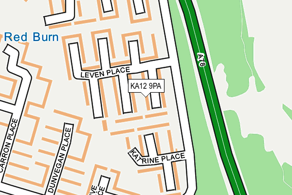 KA12 9PA map - OS OpenMap – Local (Ordnance Survey)