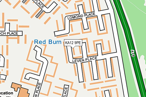 KA12 9PE map - OS OpenMap – Local (Ordnance Survey)